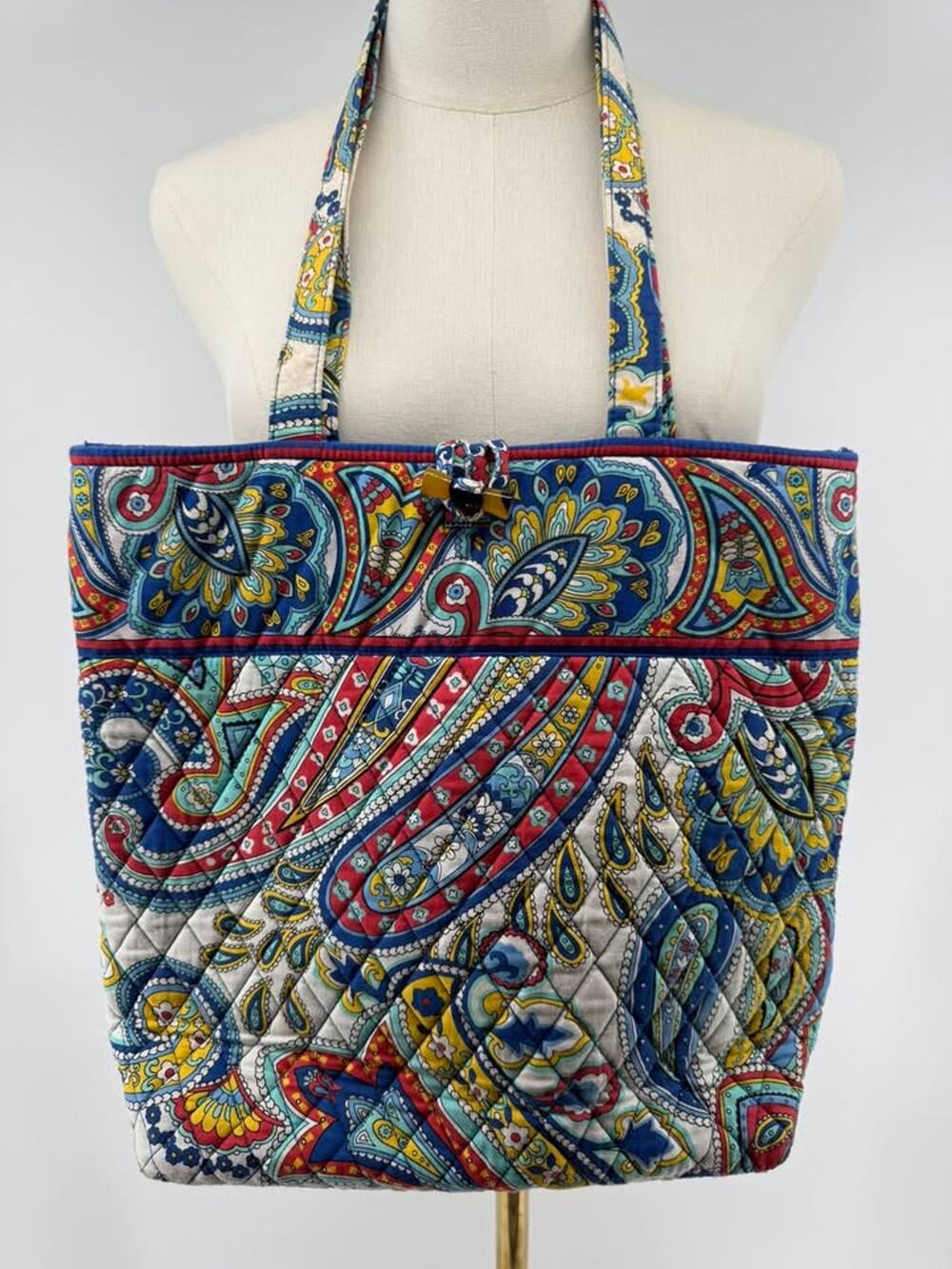 Vera Bradley Cottagecore Quilted Tote Bag - Retired Marina Paisley Pattern